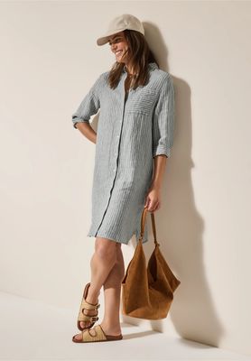 Cecil chambray jurk, chambray balmy khaki