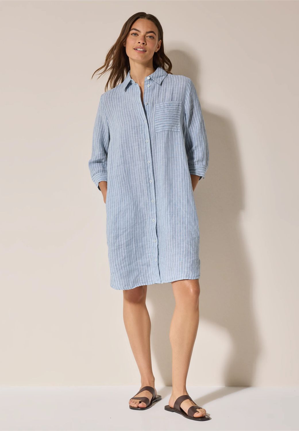 Cecil chambray jurk, chambray forever blue