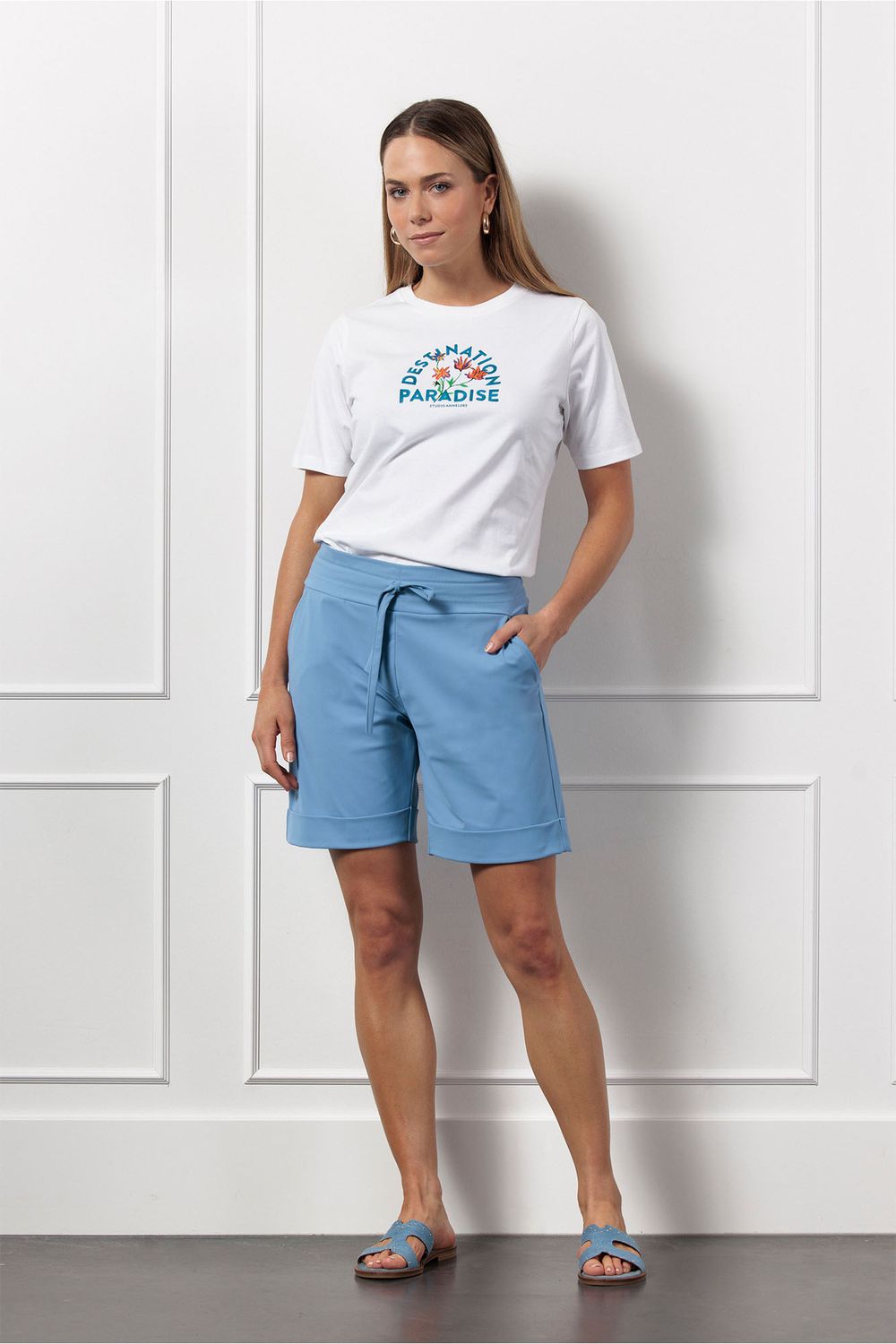 Studio Anneloes City Bermuda, mid blue