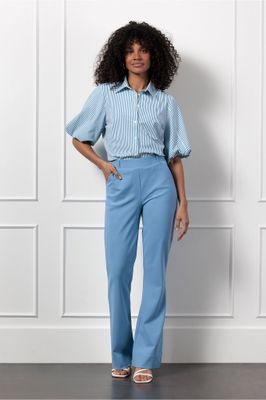Studio Anneloes Flair bnd trousers, mid blue