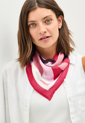 Cecil Printed Bandana, glazed apple red
