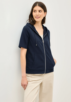 Cecil Short Sleeved Hoody Jacket, urban navy blue