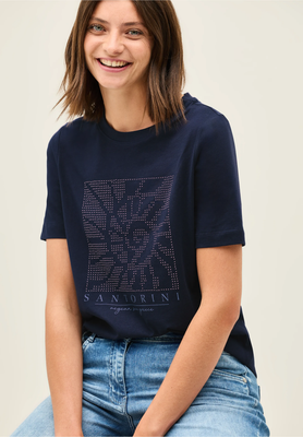 Cecil Domestuds FP Shirt, urban navy blue