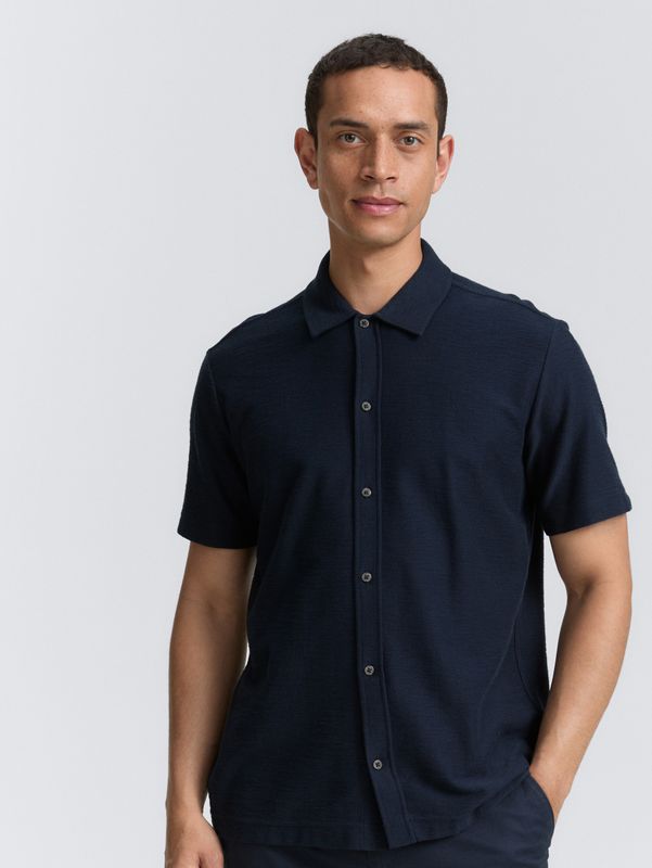 Tom Tailor Regular fit shirt met korte mouwen, light powder blue