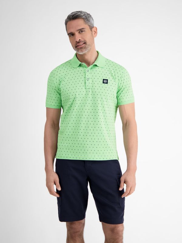 Lerros poloshirt met minimalistisch print, light peppermint