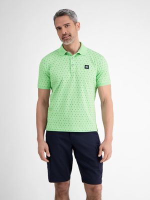 Lerros poloshirt met minimalistisch print, light peppermint