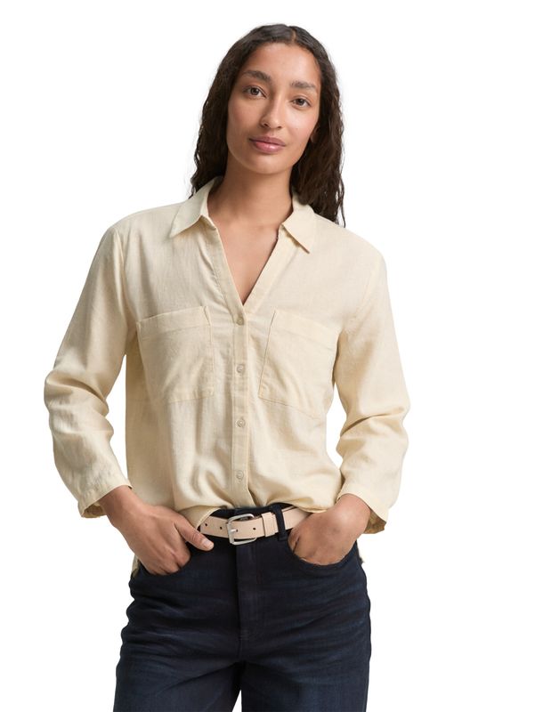 Tom Tailor overhemdblouse linnen, champagne