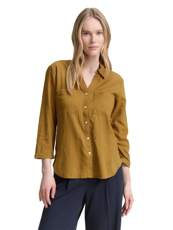 Tom Tailor overhemdblouse linnen, Nutria Olive