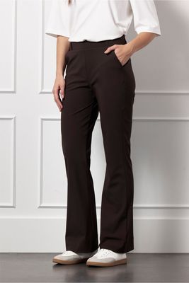 Studio Anneloes Flair bonded trousers, espresso