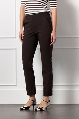 Studio Anneloes Anne bonded trousers, espresso