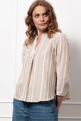 Studio Lieve gold stripe top, Anneloes latte