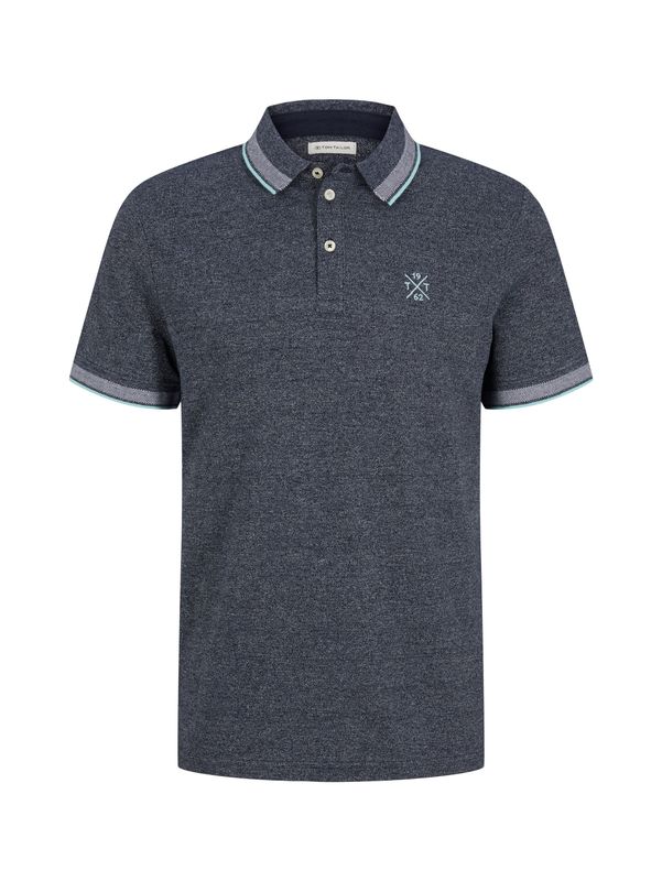 Tom Tailor polo, dark blue streaky two tone