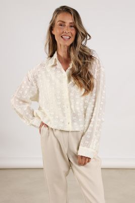 Nukus Iris blouse, Off White
