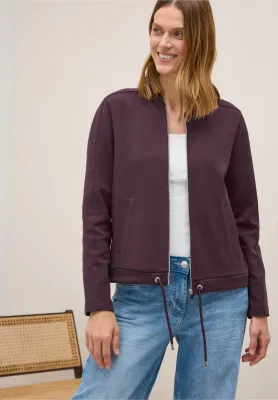 Cecil Sweat Blouson with Strings, mulberry red