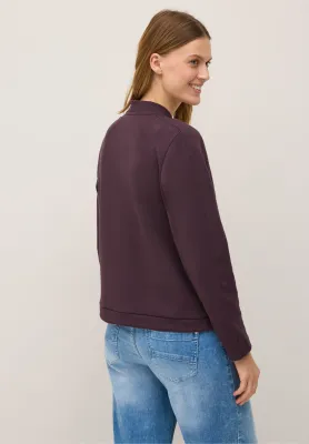 Cecil Sweat Blouson with Strings, mulberry red