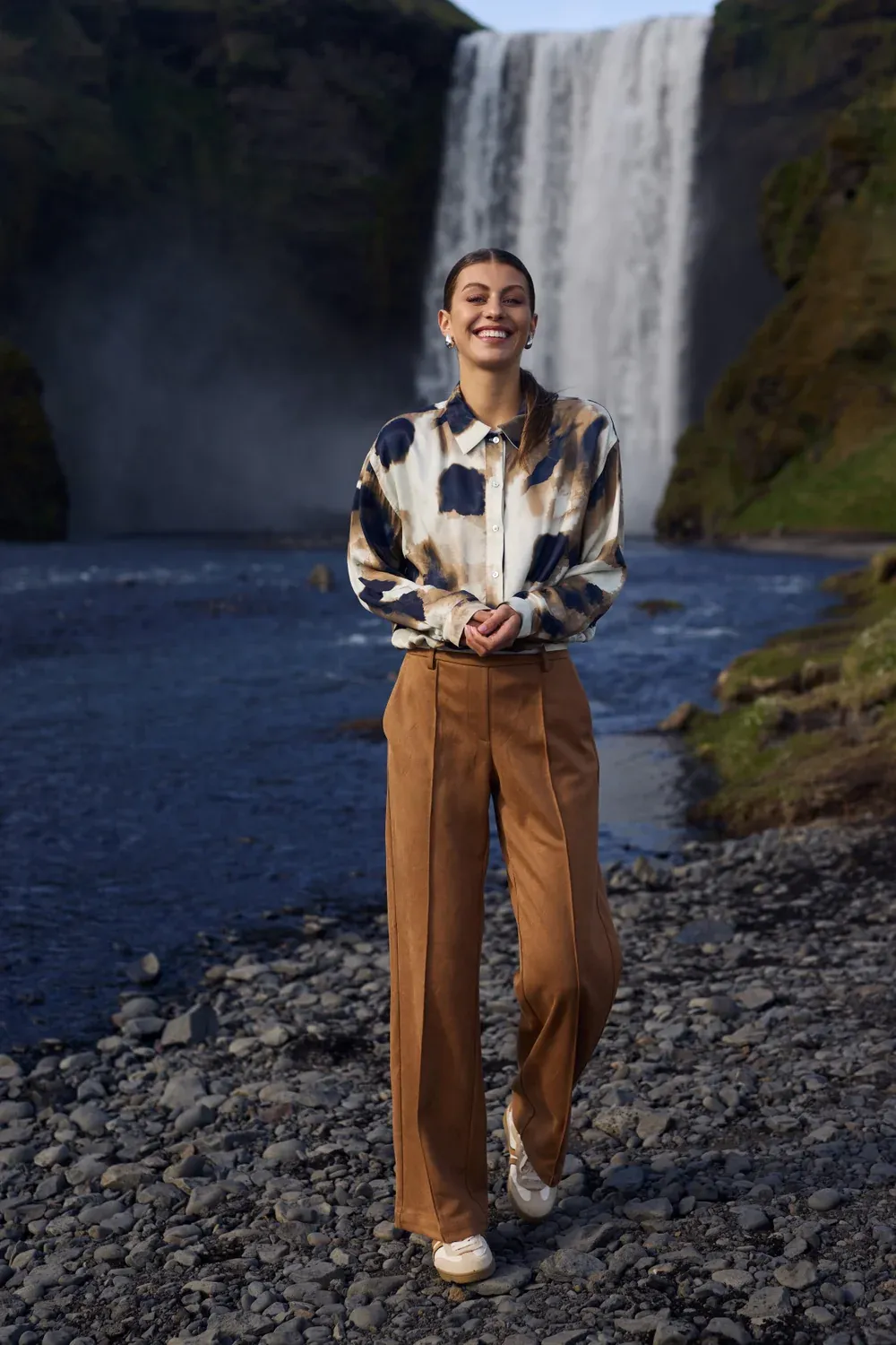 Nukus Noeria Blouse, Sand/Navy
