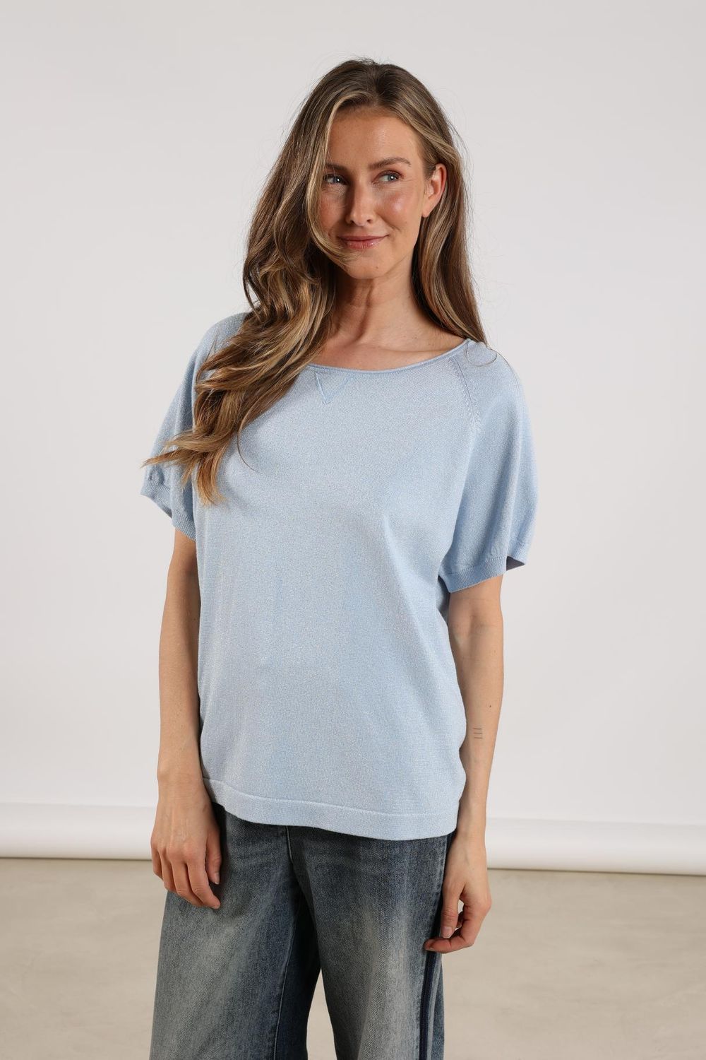 Nukus Anita Top Lurex, Ice