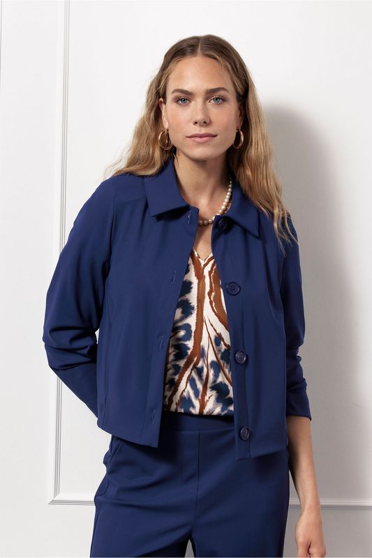 Studio Anneloes Hilly bonded jacket, ink blue