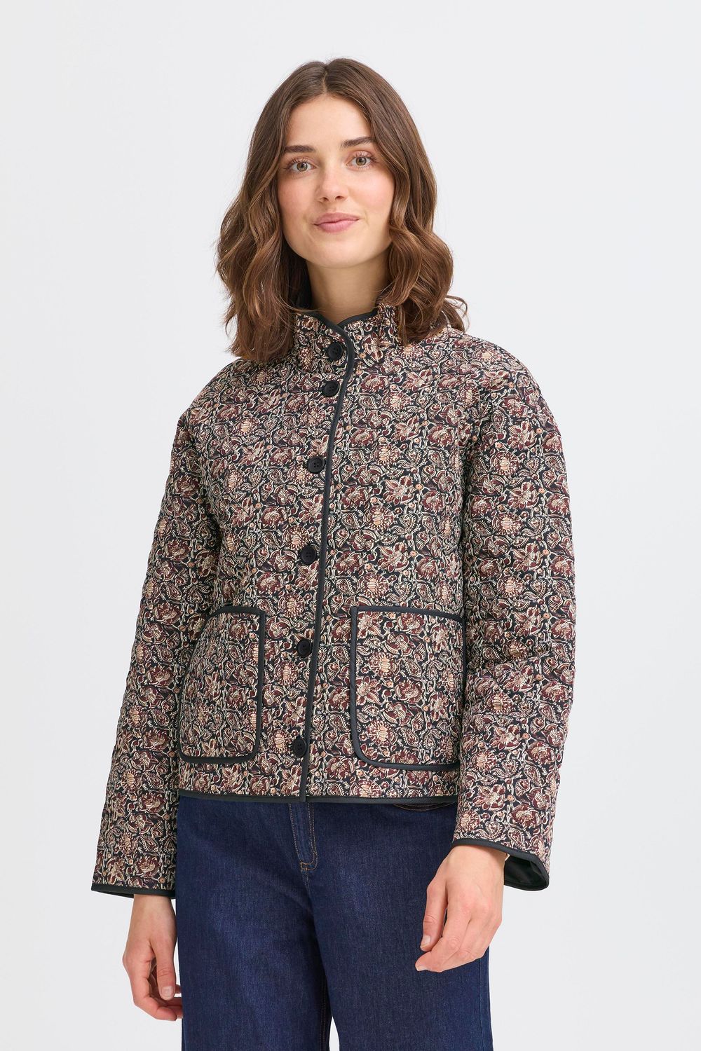 Fransa Claudine jas, black non paisley