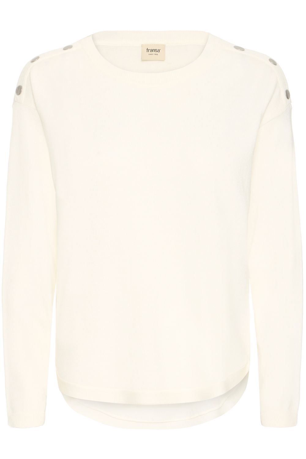 Fransa basic pullover, Whisper White