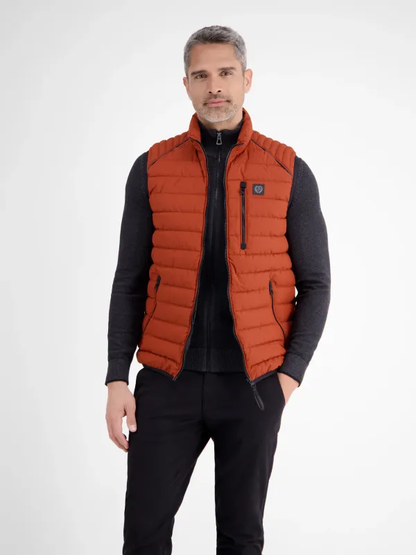 Lerros Gewatteerd herenvest, burnt red