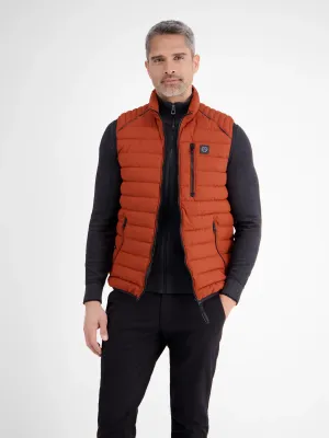 Lerros Gewatteerd herenvest, burnt red