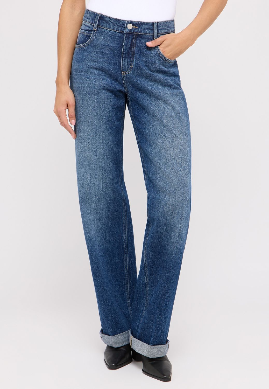 Angels Jeans Liz TU Selvedge, mid blue random used