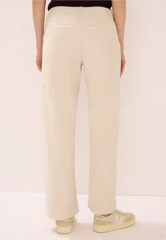 Cecil wide Legs corduroy broek,, oat milk beige