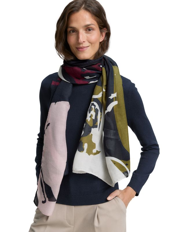 Tom Tailor Sjaal met bloemenpatroon, multicolor flower scarf