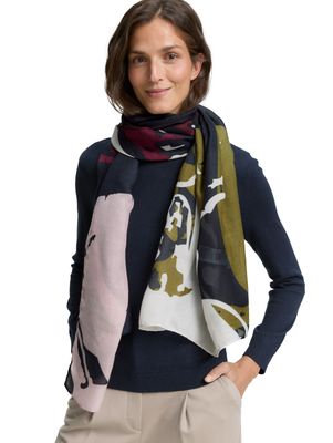 Tom Tailor Sjaal met bloemenpatroon, multicolor flower scarf