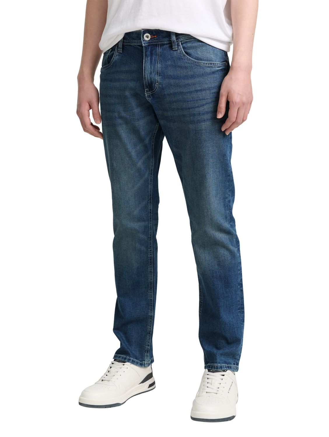 Tom Tailor rechte jeans met stretch, Used Mid Stone Blue