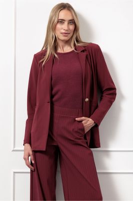 Studio Anneloes Arwen bonded blazer, bordeaux