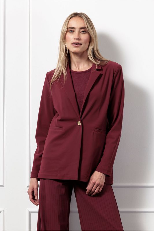 Studio Anneloes Arwen bonded blazer, bordeaux