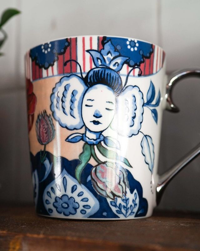 Heinen Mok The Heritage Collection - Zeven Rozen - Keramiek - 300 ml, delfts blauw