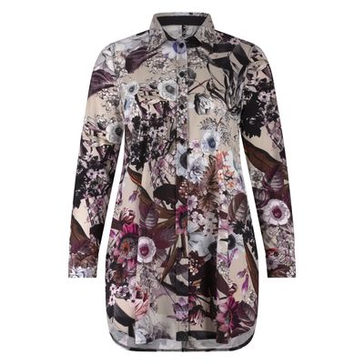 Plus Basics Blouse Long LS, Winter Garden,