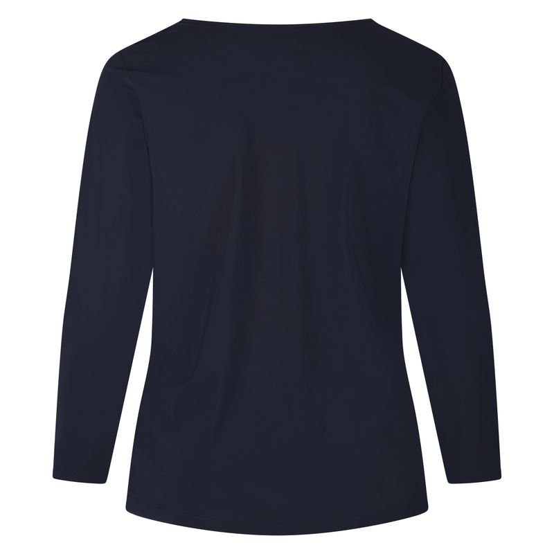 Plus Basics Tee V Slim LS, navy