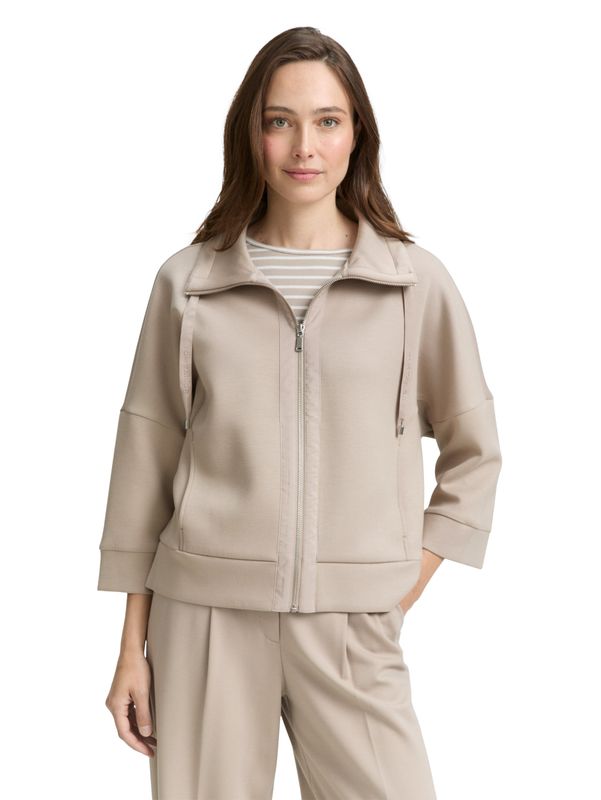 Tom Tailor Sweatjacket, soft taupe grey