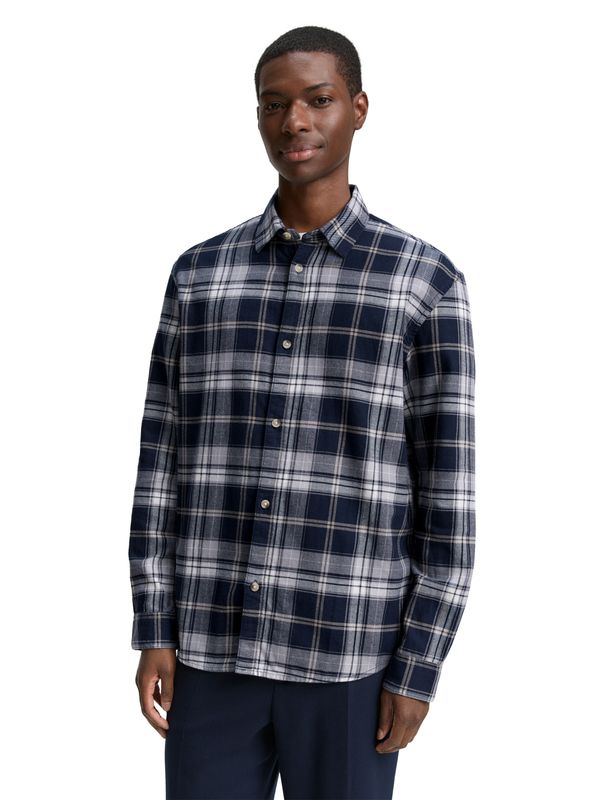 Tom Tailor Relaxed fit overhemd met ruitjesmotief, navy check