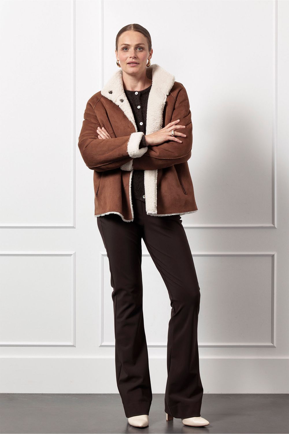 Studio Anneloes Lisanne lammy coat, caramel