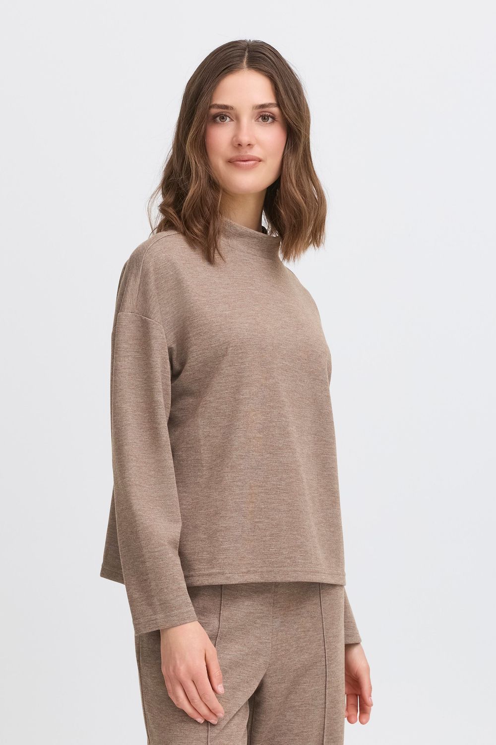 Fransa FRIZABELLA Sweatshirt, Desert Taupe Melange