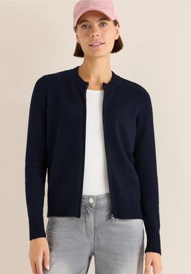 Cecil Cosy vest met ritssluiting, urban dark blue
