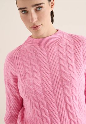 Cecil Jumper met kabelpatroon, dark blossom melange