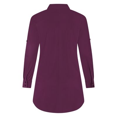 Plus Basics Blouse Long LS, Burgundy