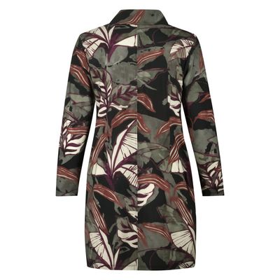 Plus Basics Jacket Long Mystic Leaves