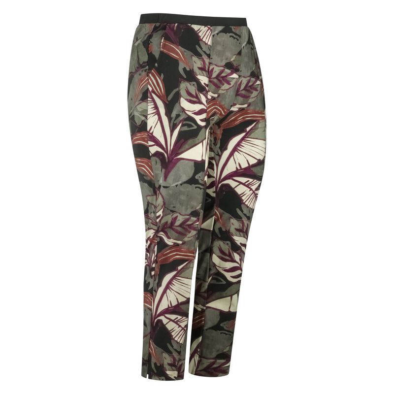 Plus Basics Pants Long, Mystic Leaves