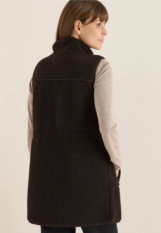 Cecil Lang teddy vest, tartufo brown