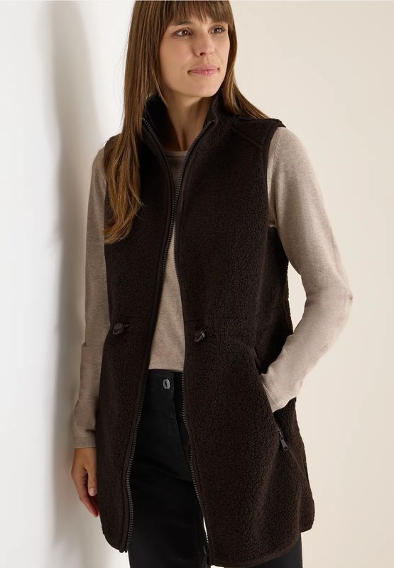 Cecil Lang teddy vest, tartufo brown