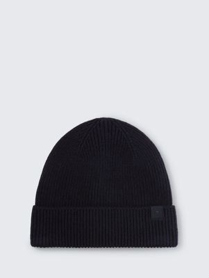 Tom Tailor Beanie gebreide muts met wol, Knitted Navy Melange
