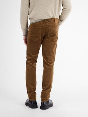 Lerros Corduroy broek, slim fit, modieus en casual, sepia
