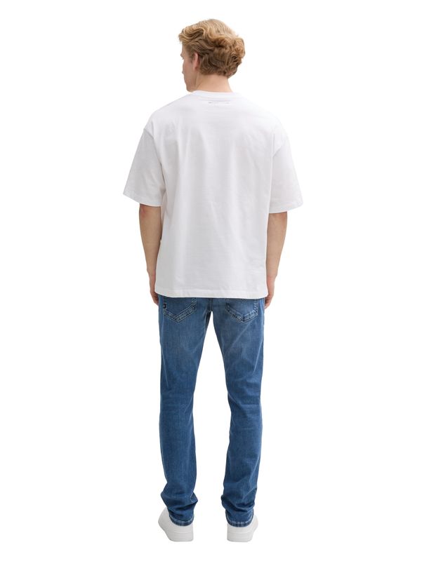 Tom Tailor TTaedan straight jeans met stretch, Used Mid Stone Blue